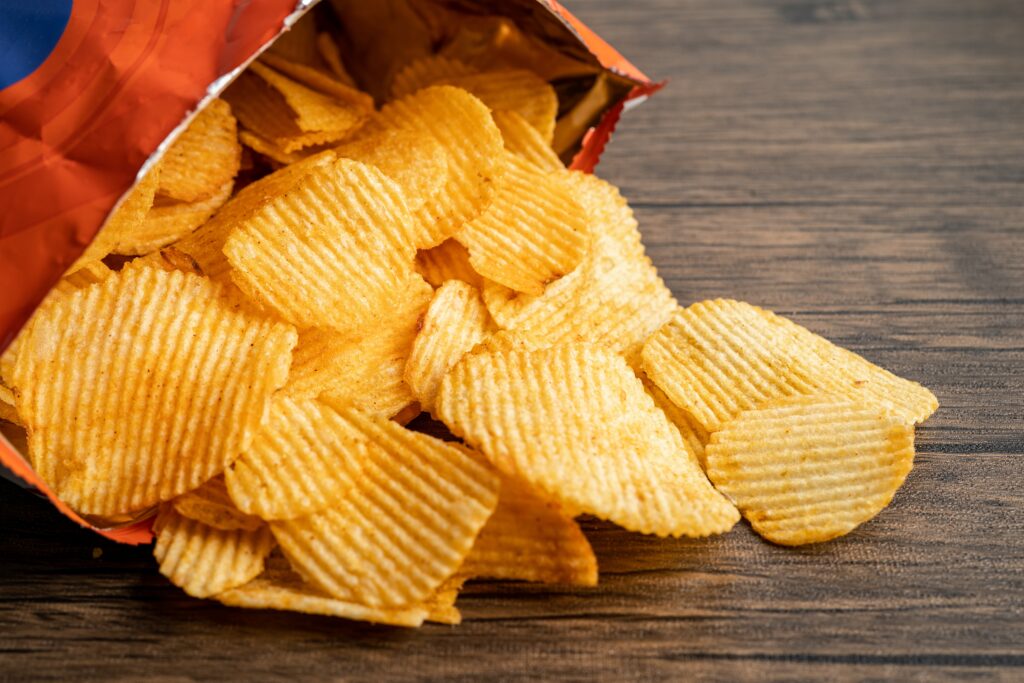 Potato,Chips,,Delicious,Bbq,Seasoning,Spicy,For,Crips,,Thin,Slice